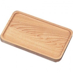 カスタートレー(ケヤキ材) NTC-14白木 W 写真1