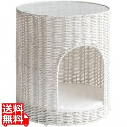 猫ちぐら CGR-400 ホワイト 宮武製作所 | ラタン アジャスター付き 写真1