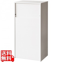 キャスターダストボックス 幅45 幅45 DB-F1100 ホワイト 宮武製作所 | プッシュ扉式 キャスター付き 写真1