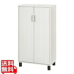 下駄箱 シューズボックス 白井産業 幅63cm 高さ114cm ホワイト 白木目 扉 約21足収納 靴箱 玄関収納 シューズラック フルニコ 写真1