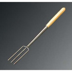 木柄 チョコレートフォーク 3本刃 No.2 写真1