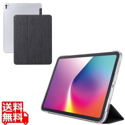 13インチiPad Pro(M4) フラップケース 薄型軽量 ファブリック 背面クリア 写真1