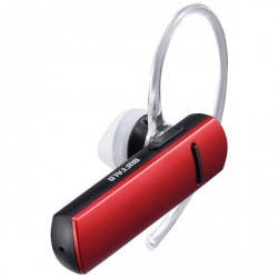 Bluetooth4.0対応 片耳ヘッドセット レッド 写真1