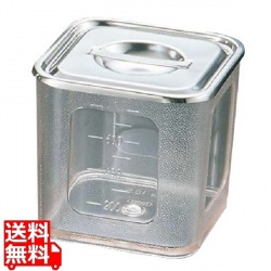 UK ポリカーボネイト 角型キッチンポット(目盛付)10.5cm 写真1