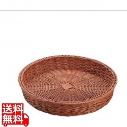 抗菌樹脂 丸型バスケット(ブラウン) 37型 写真1
