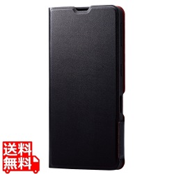 AQUOS sense7 plus ケース カバー レザー 手帳型 マグネット フラップ 耐衝撃 衝撃吸収 軽量 薄型 スタンド機能付 UltraSlim ブラック 写真1