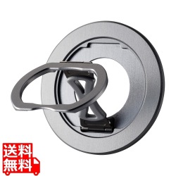 マグネットスマホリング/SLIM/MAGKEEP/チタニウムシルバー 写真1