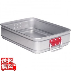 アルミ カラーハンドル番重 大 110 赤 写真1