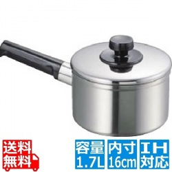19-0 コルチナ ソースパン 16cm 業務用 ※ IH対応 IH (100V/200V)とガス火対応 写真1