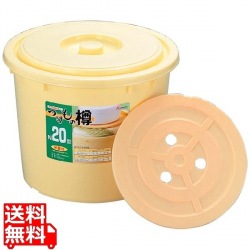 ポリエチレン つけもの樽 S40型(押し蓋付) 写真1