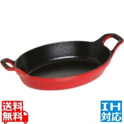 オーバルスタッカブルディッシュ 21cmチェリ40509-896 ※ IH対応 IH (100V/200V)とガス火対応 写真1