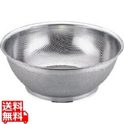 18-8 パンチング浅型ざる 43cm 業務用 写真1