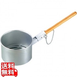 鉄鋳物目皿付 ジャンボ火起し(木柄差込式)中(直径180) 写真1