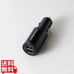 FMトランスミッター/Bluetooth/USB2ポート付/3.4A/おまかせ充電/4チャンネル/ブラック 写真1