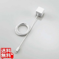 iPhone充電器 iPad充電器 1m Lightning AC ケーブル一体 ホワイト コンパクト 小型 キューブ シンプル 写真1