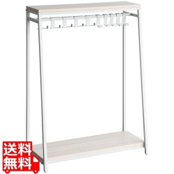 棚付きバッグハンガー BHG-610 ホワイト 写真1
