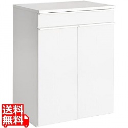 ダストボックス 分別ドロワー 45L 木目調 NotT DB-F2200 ホワイト 宮武製作所 | キャスター付き 写真1