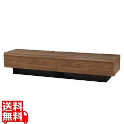 テレビ台 白井産業 幅180cm 高さ36cm ダークブラウン 75V型対応 木質感のあるローボード ログーノ 写真1