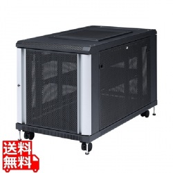 サンワサプライ 19インチマウントサーバーラック(12U) 前後扉、側面パネルに鍵を標準装備、セキュリティ対策に最適 CP-SVC12U【大型商品の為時間指定不可】 写真1