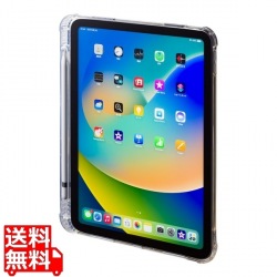 第10世代iPad 10.9インチ用ペン収納ポケット付きクリアカバー 写真1
