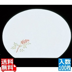 尺3半月枯淡懐石まっと(100枚入) 南天 業務用 写真1