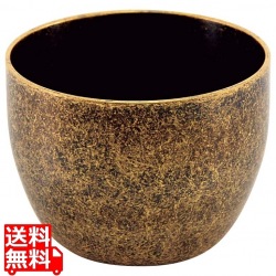 レトロ 18-8 ぐい呑み(一重構造)ゴールド 写真1