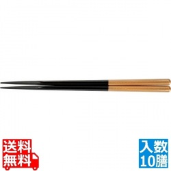 PBT六角箸(10膳入) 黒/金 90030715 写真1
