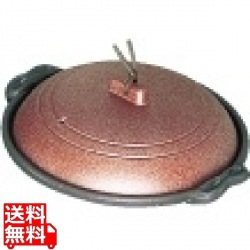 アルミ庵陶板鍋素焼き茶 M10-46618cm 深型 写真1