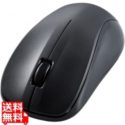 ワイヤレスマウス Bluetooth 3ボタン 抗菌 軽量 IR LED Mサイズ ブラック 写真1