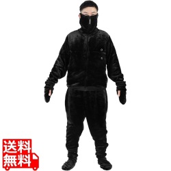 Bauhutte バウヒュッテ 着る毛布 ゲーミング着る毛布 ダメ着4SG HFD-4SG25-L-BK ブラック L 冬用 メンズ レディース 写真1