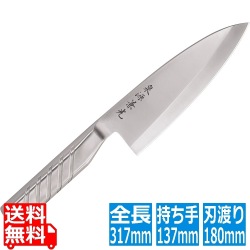 泉源兼光 INOX handle 出刃 180mm(片刃) 写真1