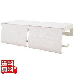 トイレットホルダー 二連式 木目柄 TP-900M ホワイト 宮武製作所 写真1