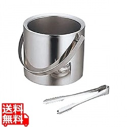 スリーアロー 18-8二重アイスペール(トング付) 写真1