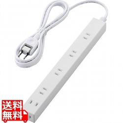 ほこり防止シャッター付きスリムタップ(雷ガード内蔵) 写真1