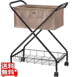 G フォールディング バスケットワゴン ベージュ 写真1
