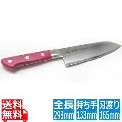 EBM E-PRO モリブデン 三徳型 16.5cm レッド 写真1