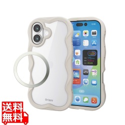 Grippy ハイブリッドケース フレームカラー ウェーブ メタルステッカー付 写真1