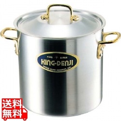 キングデンジ 寸胴鍋(目盛付) 30cm ※IH対応(100V/200V) 業務用 写真1