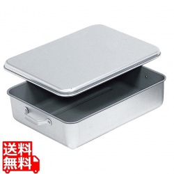 アルマイト 天ぷら入 B型(蓋付)252-FC 内面フッ素加工 515×315 写真1