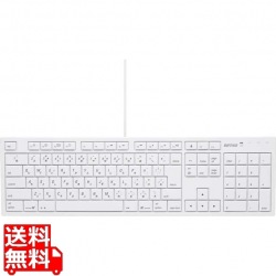 フルキーボード USB接続 パンタグラフ Macモデル ホワイト 写真1