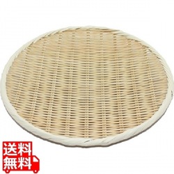 竹製 樹脂渕丸盆ザル36cm 写真1