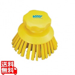 ヴァイカン ハンドブラシ丸 ハードタイプ 3885 イエロー 業務用 写真1