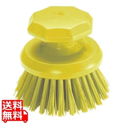 オールカラー ラウンドスクラブブラシ 1223605 イエロー 写真1