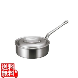 アルミ バリックス 浅型 片手鍋(磨き仕上げ)24cm 写真1