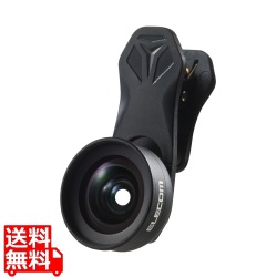 スマートフォン用カメラレンズ/0.4倍広角レンズ/ブラック 写真1