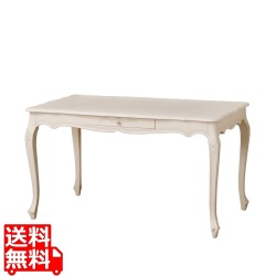 コモ ダイニングテーブル135 ホワイト 写真1