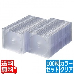 Blu-ray・DVD・CDケース(スリムタイプ・100枚セット・クリア) 写真1