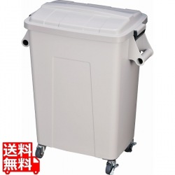 トンボ 厨房ペール(キャスター付) 70型 グレー 写真1