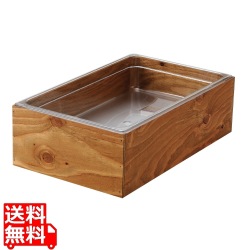 EBM 木枠アイスボックス 1/1-H100mm ダークウォールナット塗装 写真1