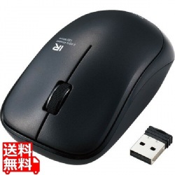 IRマウス/ENELOシリーズ/無線/3ボタン/省電力/静音ボタン/抗菌/BK 写真1